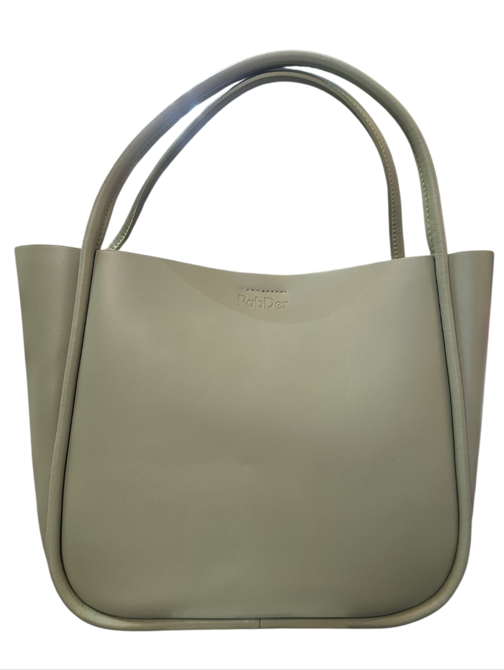 NWT, PabDer Italian Green Leather Tote With Strap